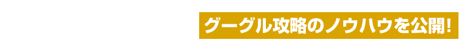 教材の内容〜グーグル攻略のノウハウを公開！〜